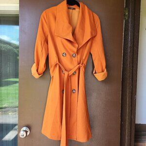 NWOT Shein Rust Double Breast Dress/Coat XS
